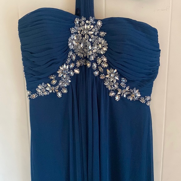 Xscape Dresses Xacape Beaded Single Strap Gown Poshmark